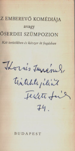 Fekete Sándor - Az emberevő komédiája.