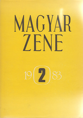 Szinna Undine - Magyar Zene 1983 Zenetudományi Folyóirat XXIV.évf.2.szám