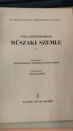 V�zgazd�lkod�si m�szaki szemle