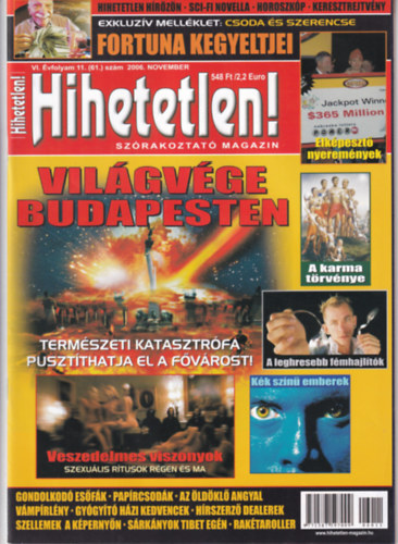 Hihetetlen! magazin VI. vfolyam 11. (61.) szm 2006. november