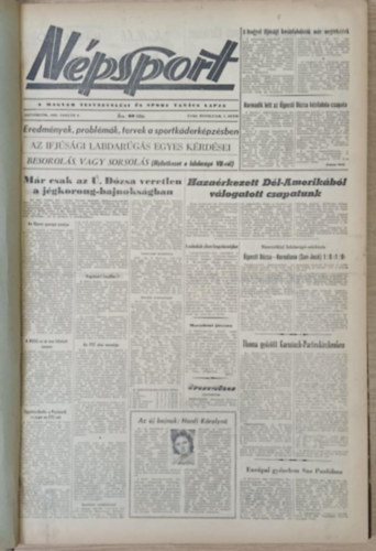 Népsport 1962/1-256. számok (teljes évfolyam, 4 kötetben)