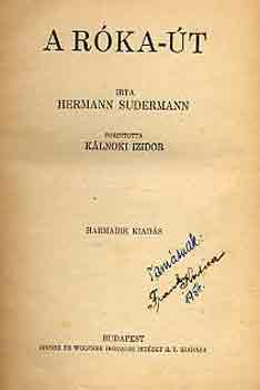 Hermann Sudermann - A rka-t