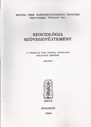 Kastaly Ildik� szerk. - Szociol�gia sz�veggy�jtem�ny