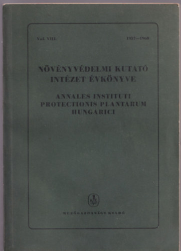 Dr. Kacs� Andr�s - N�v�nyv�delmi Kutat� Int�zet �vk�nyve 1968 ( Vol. XI. )