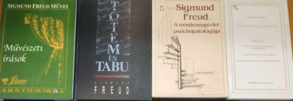Sigmund Freud - 4 db Sigmund Freud: Totem és tabu; Önéletrajzi írások; A mindennapi élet pszichopatológiája; Művészeti írások