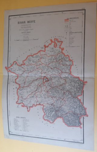 Hátsek Ignácz - Bihar Megye közigazgatási térképe