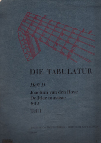 Die Tabulatur - német kotta ( Heft 13 )