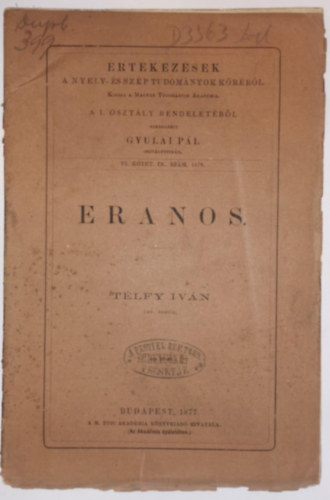 T�lfy Iv�n - Eranos