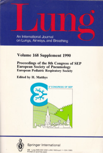 H. Matthys - Lung - An International Journal on Lungs, Airways, and Breathing - Vol. 168 Suppl. 1990 (A t�d� - angol nyelv�)