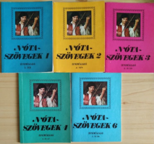 Leszler József (válogatta) - Nótaszövegek - 5 db (1.,2.,3.,4.,6. füzetek)