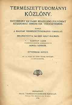 Ilosvay Lajos-Gorka Sndor - Termszettudomnyi kzlny 1918