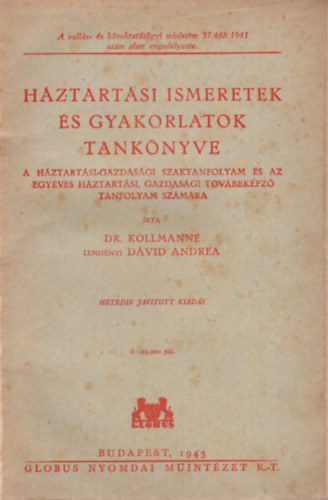 Dr. Kollmann Lemhnyi Dvid Andrea - Hztartsi ismeretek s gyakorlatok tanknyve