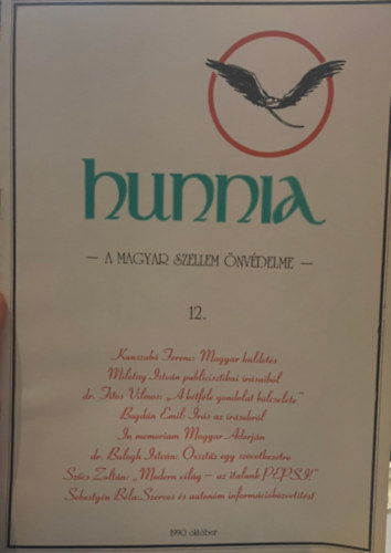 Hunnia - A magyar szellem �nv�delme-12,(1990.10.)