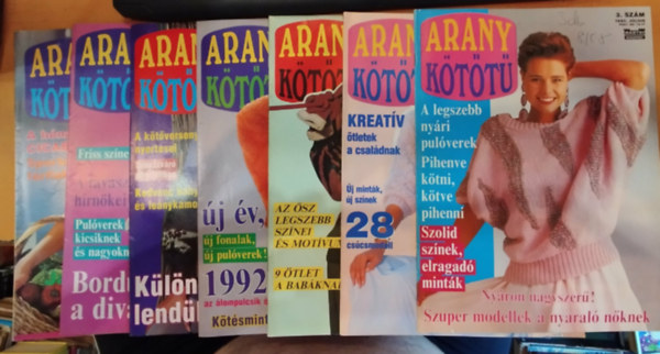 7 db Arany kötőtű (szórványszámok)