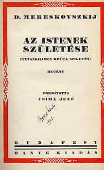 Dimitrij Mereskovszki - Az istenek szletse
