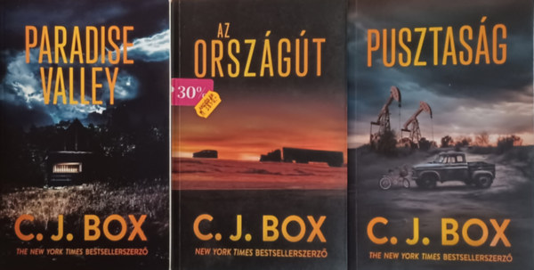 C. J. Box - Cassie Dewell sorozat 3 db: Az orsz�g�t +  Pusztas�g + Paradise Valley
