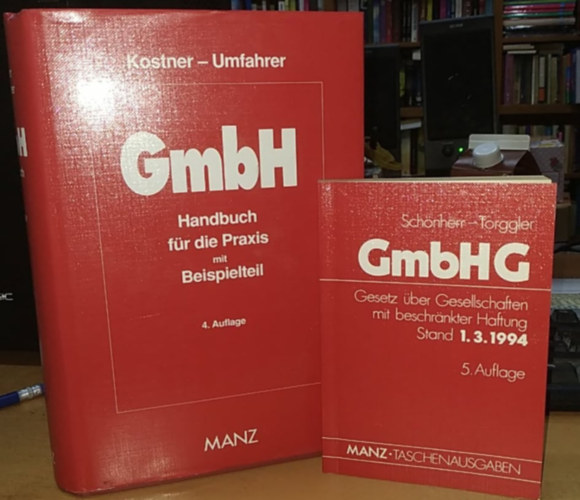 Kostner - Schnherr Umfahrer - Torggler - GmbH: Handbuch fr die Praxis mit Beispielteil 4. Auflage + GmbHG: Gesetz ber Gesellschaften mit beschrankter Haftung Stand 1.3.1994 5. Auflage (Manz)