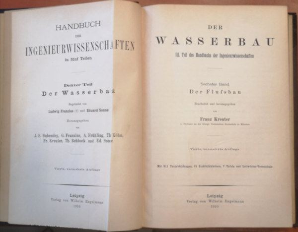 Eduard Sonne Ludwig Franzius - Handbuch Der Ingenieurwissenschaften in fnf Teilen Dritter Teil Der Wasserbau