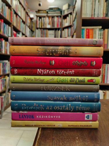 Christine Nstlinger Louis Sachar - Knyvcsomag, 9 db. Ifjsgi knyvek. Sziget a romok kztt+Szlvarzs+Grti szerelmes+Nyron trtnt+Grti s csi+Trzsek+Szavak nlkl+Bradley, az osztly rme+Lnyok kziknyve
