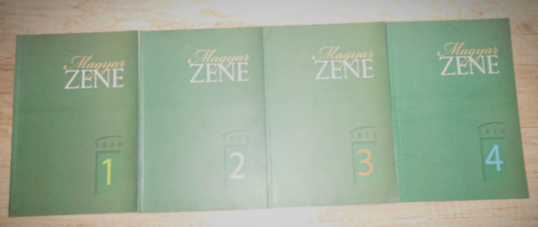 A Magyar Zene című ffolyóirat 2010-es évfolyama: 2010/1, 2010/2, 2010/3, 2010/4
