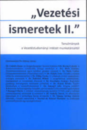 Dr. Sus�nszky J�nos - Vezet�si ismeretek II.