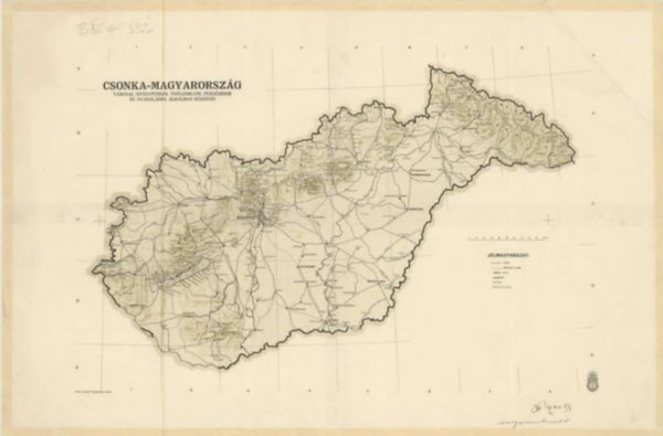 Kern Ferenc - Csonka Magyarország városai, gyógyfürdői, üdülőhelyei, fürdőzésre és nyaralásra alkalmas községei - térkép