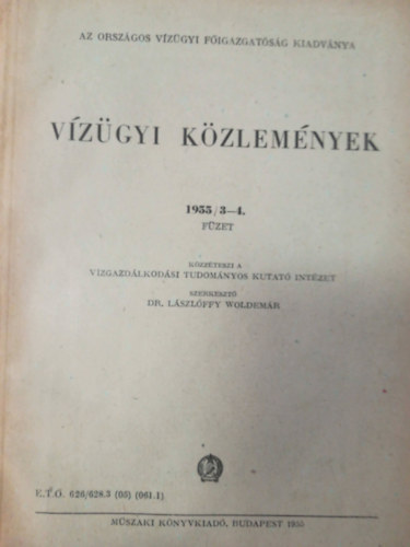 Vízügyi közlemények 1955 / 3-4
