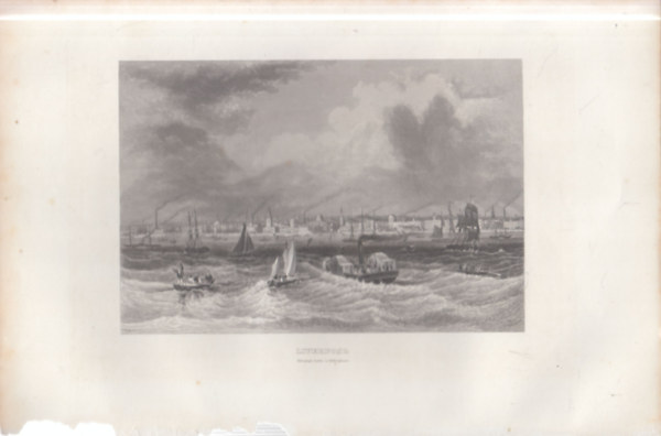 Liverpool l�tk�pe - eredeti litogr�fia (metszet)