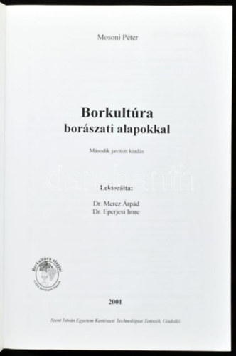 Mosoni Pter - Borkultra borszati alapokkal
