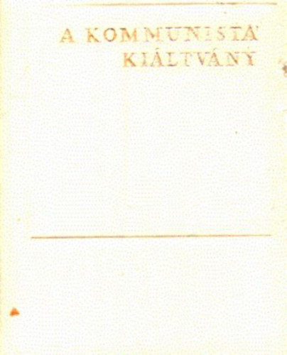 Marx- Engels - A kommunista kiáltvány (minikönyv)