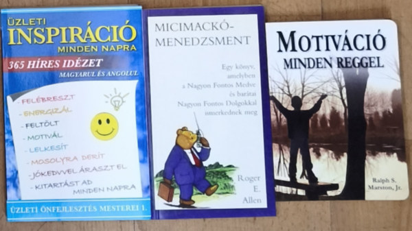 Ralph S. Jr. Marston Roger E. Allen - 3db motivációs könyv menedzsereknek, vállakozóknak - Motiváció minden reggel, Micimackó-menedzsment, Üzleti inspiráció minden napra