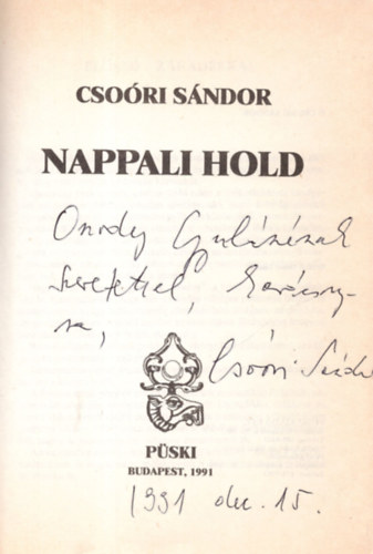 Cso�ri S�ndor - Nappali hold (dedik�lt)