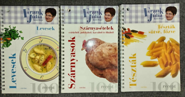 Frank Jlia - (3db) Frank Jlia Konyhja knyvcsomag: Levesek + Szrnyasok - Szrnyastelek csirkbl, pulykbl, kacsbl s libbl + Tsztk stve, fzve (300 recept)