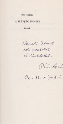 B�r� Andr�s - A sz�ps�g �nnepe (Dedik�lt)