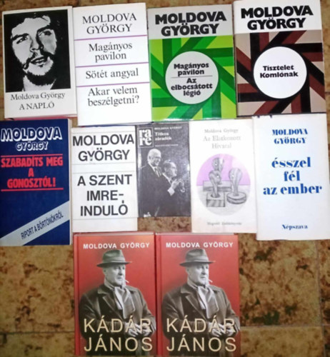 Moldova György - Moldova György könyvcsomag (11 mű) A Napló / Magányos pavilon - Sötét angyal - Akar velem beszélgetni? / Az elbocsátott légió / Tisztelet komlónak / Szabadíts meg a gonosztól / A Szent Imre-induló / Titkos záradék / Az elátkozott hi