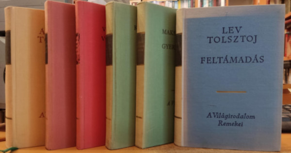 Konsztantyin Szimonov, Ilf-Petrov, Gorkij, Lev Tolsztoj, Alekszej Tolsztoj Vaszilij Suksin - 6 db orosz klasszikus: Aranyborj�; Els� P�ter; Felt�mad�s; Gyermekkorom; Nappalok �s �jszak�k; V�r�s k�nyafa