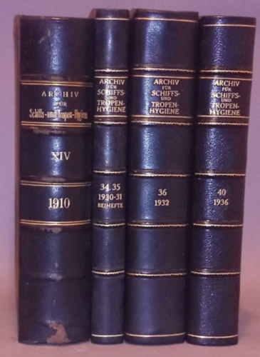 Archiv f�r Schiffs- und Tropen-Hygiene 14., 34., 36., 40. Band