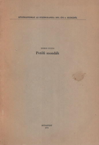 Dobos Ilona - Petőfi mondák