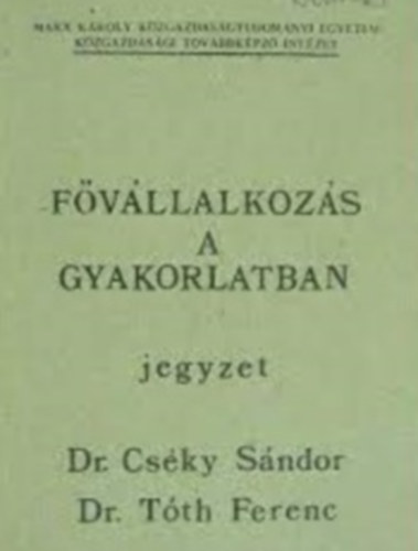 Dr. Csky Sndor - Fvllalkozs a gyakorlatban