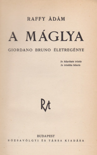 Raffy dm - A mglya (Giordano Bruno letregnye)
