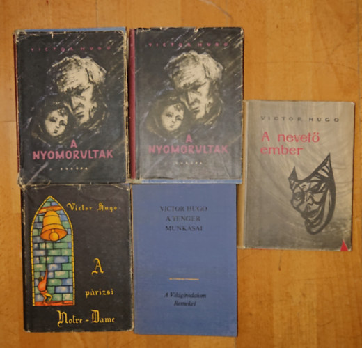 Victor Hugo - 4 klasszikus mű Victor Hugótól: A nevető ember, A tenger munkásai, A párizsi Notre-Dame, Nyomorultak I-II.