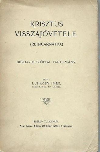 Lukcsy Imre - Krisztus visszajvetele