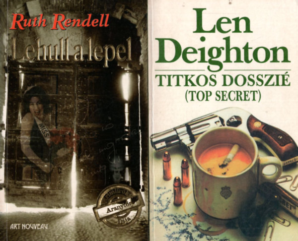 Len Deighton, Raymond Chandler, Robert B. Parker, Peter East Ruth Rendell - 4 db krimi: Lehull a lepel, Titkos dosszi�, Philip Marlowe a nevem, A hal�los kereszt