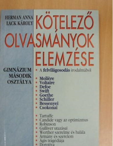 Herman Anna - K�telez� olvasm�nyok elemz�se a felvil�gosod�s irodalm�b�l