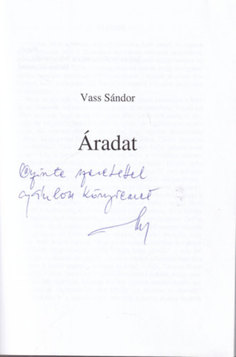 Vass S�ndor - �radat - Dedik�lt