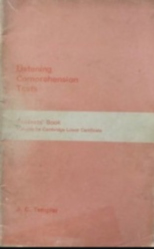J.C. Templer - Listening Comprehension Tests: Students' Book