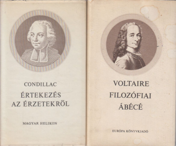 Voltaire Condillac - 2 db. filozfiai ktet (rtekezs az rzetekrl + Filozfiai bc)