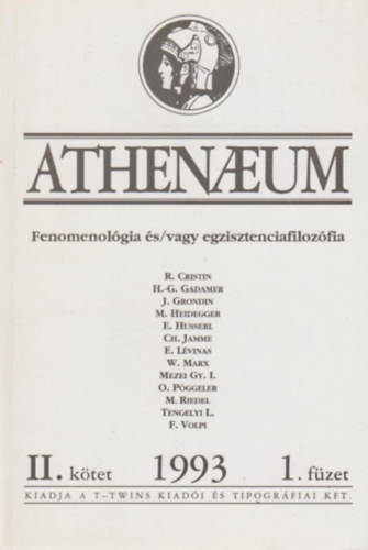 Athenaeum 1993. II./1 (Fenomenolgia s/vagy egzisztenciafilozfia)