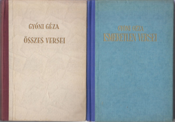 Gyni Gza - 2 db Gyni Gza m: sszes versei + Ismeretlen versei
