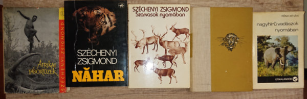R�na Istv�n Sz�chenyi Zsigmond - 5 k�nyv a vad�szatr�l: Nagyh�r� vad�szok nyom�ban, Csui!...,Szarvasok nyom�ban, Afrikai t�bort�zek, Nahar